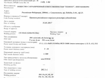 Свидетельство о соответствии предприятия